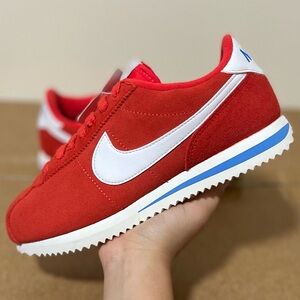 Nike Cortez Women’s Size 5.5 Light Crimson Photo Blue IB1857-600 Red Suede New